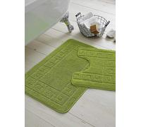 Gaveno Cavailia 2 Piece Greek Key Bath Mat Set Green