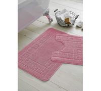 Gaveno Cavailia 2 Piece Greek Key Bath Mat Set Pink