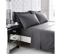 GAVENO CAVAILIA 200 Thread Count 100% Egyptian Cotton Luxurious Super Soft Cosy Pillowcases Pair (Grey, House Wife Pillowcase Pair)