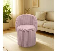 Gaveno Cavailia 3-In-1 Harp Ribbed Ottoman Storage Stool Elegant Pink Multipurpose Seat, Footrest & Hidden Storage Solution For Living Room