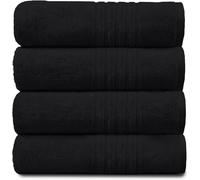 GAVENO CAVAILIA 4 Pack Hampton Towel in Black GAVENO CAVAILIA Black