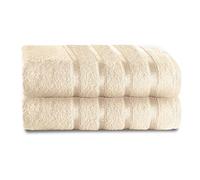 GAVENO CAVAILIA 500 GSM Luxury Bath Sheets, Extra Absorbent Premium Quality 2PK Large 100% Cotton Towels, Egyptian, Cream, 80x140 Cm, 554431