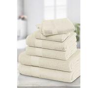 GC GAVENO CAVAILIA Large Bath Towel Bamboo Towels 2 Pack (70x120cm) - Highly Absorbent Quick Dry Towels (40% Cotton, 60% Bamboo) - Washable Bathroom Towel Cream - 500 GSM