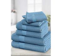 GC GAVENO CAVAILIA Large Bath Towel Bamboo Towels 2 Pack (70x120cm) - Highly Absorbent Quick Dry Towels (40% Cotton, 60% Bamboo) - Washable Bathroom Towel Blue - 500 GSM