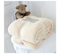 Gaveno Cavailia Comfy Teddy Throw, Polyester, Cream, Single ( 130 x 180 cm )