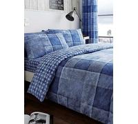 Gaveno Cavailia Denim Check Duvet Cover Set - Blue Denim