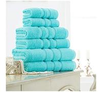 Gaveno Cavailia Easy Care Zero Twist 2PK Bath Sheet Set, Premium Fluffy Absorbent, Super Soft Bathroom Towels, Aqua, 100% Cotton