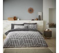 GAVENO CAVAILIA Ely Geo Printed Duvet Cover in Grey | Size: Single GAVENO CAVAILIA Grey Single