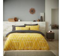 GC GAVENO CAVAILIA Fleece Bedding Set Double - Ochre Teddy Duvet Cover With Pillowcases - Super Soft Fluffy Warm Quilt Bed Set