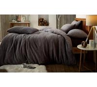 Smart Living Luxury Teddy Plain Duvet Cover & Pillowcase Set in Pink | Size: Double Smart Living Pink Double