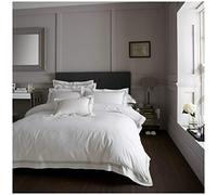 Gaveno Cavailia Hotel Collection Double Duvet Set Devore White/Latte, Elegant Bedding, 3 Piece Cotton Blend Bedlinen, Easy Care DuvetCover Bedset, 1 Quilt Cover and 2 Pillow Cases,270379