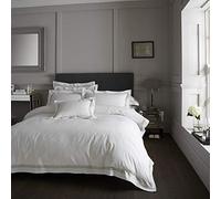 Gaveno Cavailia Hotel Collection Super King Duvet Set Devore White/Latte, Luxury Elegant Bedding, 3 Piece Cotton Blend Bedlinen, Easy Care DuvetCover Bedset, 1 Quilt Cover and 2 Pillow Cases