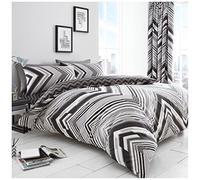 Gaveno Cavailia Luxurious AUSTIN Bed Set with Duvet Cover and Pillow Cases, Polyester-Cotton, Grey, King