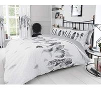 Gaveno Cavailia Luxurious Feathers Bed Set with Duvet Cover and Pillow Cases, Polyester-Cotton, White, Double