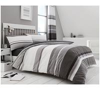 Gaveno Cavailia Luxurious HUDSON Bed Set with Duvet Cover and Pillow Cases, Polyester-Cotton, Grey, King