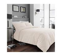Gaveno Cavailia Luxurious Seer Sucker Bed Set with Duvet Cover and Pillow Cases, Polyester-Cotton, [King-Cream]