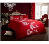 Gaveno Cavailia Luxurious SPARKLE Bed Set with Duvet Cover and Pillow Case, Polyester-Cotton, Red, Super-King 11098461