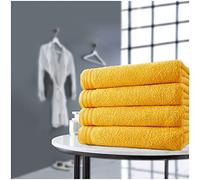 Gaveno Cavailia Luxurious WILSFORD 100% Eyptian Cotton 500 GSM Super Soft Extra Absorbent 4Pk Bath Sheets Set [ 75x135 cm-Ochre
