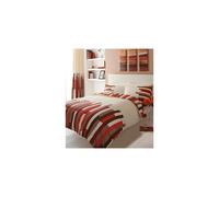 Gaveno Cavailia Luxury BLOCKS Bed Set With Duvet Cover and Pillow Case, Cream/Red, Polyester-Cotton, Double