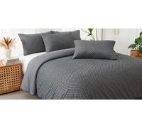 GAVENO CAVAILIA Luxury Franklin Duvet Cover Set in Charcoal | Size: Double GAVENO CAVAILIA Charcoal Double
