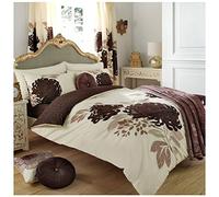 Gaveno Cavailia Luxury KEW Bed Set with Duvet Cover and Pillow Case, Polyester-Cotton, Cream/Natural, King
