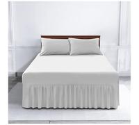 Gaveno Cavailia Luxury Non-Iron PERCALE VALANCE Sheet, Poly-Cotton, White , King