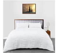 GAVENO CAVAILIA Luxury Quincy Duvet Cover Set in White | Size: Single GAVENO CAVAILIA White Single