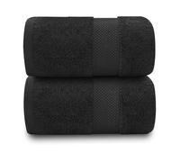 GAVENO CAVAILIA Miami Towel in Black | Size: Bath Sheet GAVENO CAVAILIA Black Bath Sheet