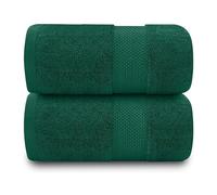 GC GAVENO CAVAILIA 700 GSM Bath Sheets - Large Bath Towels 2 Pack - Egyptian Cotton Towel Set - Quick Dry Towels - Soft Feel Towels - Green - 90X140