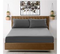 Gaveno Cavailia Microfiber Fitted Sheet Single Charcoal Luxurious Premium Quality Bedsheet