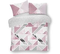 Gaveno Cavailia Mila Triangles Marble Stripes Blush Pink King Duvet Cover, 11359159