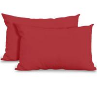 Gaveno Cavailia Percale Plain Pillowcase Red, Pair