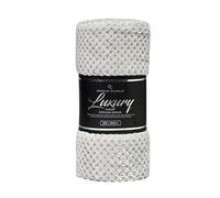 Gaveno Cavailia Pop Corn Design Luxurious Super Soft Warm and Cosy Throws Fleece Sofa and Bed Blankets (Silver, 200 x 240 Cm)
