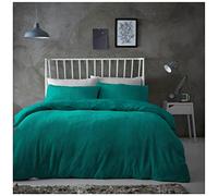 Gaveno Cavailia Popcorn King Duvet Set Teal, Honeycomb Waffle Weave Bedding, 3 Piece Teddy Flannel Fleece Reversible Bedlinen, Easy Care DuvetCover Bedset, 1 Quilt Cover and 2 Pillow Cases