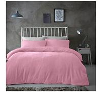 Gaveno Cavailia Popcorn Single Duvet Set Blush Pink, Honeycomb Waffle Weave Bedding, 2 Piece Teddy Flannel Fleece Reversible Bedlinen, Easy Care DuvetCover Bedset, 1 Quilt Cover and 1 Pillow Case