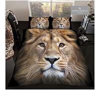 Gaveno Cavailia Premium Colleciton 3D Lion Duvet Set With Duvet Cover and Pillow Case Multi King