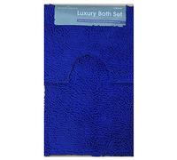 Gaveno Cavailia Super Absorbent 2 Piece Extra Large Loop Bath Set, Chenille, Royal Blue