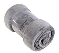 Gaveno Cavailia Super Soft Faux Fur Fleece Plain Throw Blanket, Silver, King, 200 x 240 cm