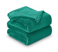 Gaveno Cavailia Super Soft Faux Fur Fleece Plain Throw Blanket, Teal, King, 200 x 240 cm