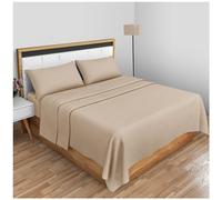 Gaveno Cavailia Super Soft Plain Dyed Diamond Flat Sheet [ Single - Natural ]