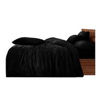 Gaveno Cavailia Teddy Duvet Set King Black, Super Soft Fluffy Luxury Design, Cosy Warm Bedding, 3 Piece Cuddly Fleece Bedset, Easy Care DuvetCover Bedlinen, 1 Quilt Cover + 2 Pillow Cases