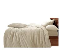 Gaveno Cavailia Teddy Duvet Set Single Cream, Super Soft Fluffy Luxury Design, Cosy Warm Bedding, 2 Piece Cuddly Fleece Bedset, Easy Care DuvetCover Bedlinen, 1 Quilt Cover + 1 Pillow Case