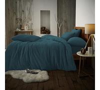 Teddy Bear Fluffy Soft Fleece Duvet Cover Set With Pillowcases Smart Living Cream Double