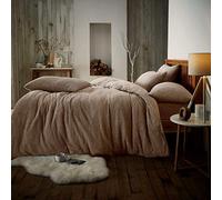 GAVENO CAVAILIA, Teddy Fleece Polyester Soft Warm Cosy Material, Mink, Double Duvet Set,543923