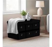 GAVENO CAVAILIA Terra 6 Drawers Ottoman Storage Bench Box in Black | Size: 2 Seater GAVENO CAVAILIA Black 2 Seater