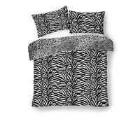 Gaveno Cavailia Zebra Skin White/Black Printed Luxurious Duvet Covers Quilt Covers Reversible Bedding Sets with Pillowcases (Double)