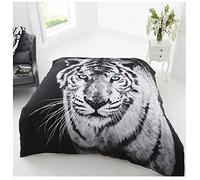 Gaveno Cavalia Gaveno Cavailia Super Soft Faux Fur Fleece Blanket 3D Animal Print Throw White Tiger 150x200 cm, Polyester, White/Black, Double