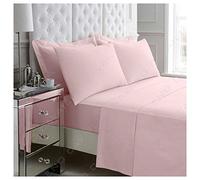 Gaveno Cavalia Luxury NON-IRON POLY COTTON PERCALE FLAT SHEET Pink Single