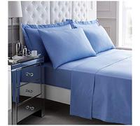 Gaveno Cavalia Soft and Luxurious 200 Thread Count Egyptian Cotton FITTED Sheet Blue Double