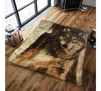 GC GAVENO CAVAILIA 3D Animal Wolf Throw, Cuddle & Warm Blanket, Super Soft Blankets For Beds Or Sofas, Multi, 150X200 Cm